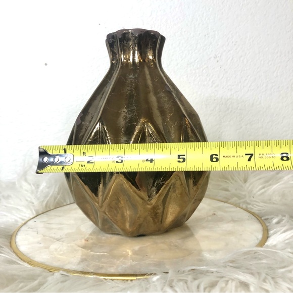 Copper Brown Geo Bottle Vase - Picture 5 of 6